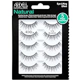 ARDELL 5 Pack Natural 110, Black, 25 g, das Original - Wimpern aus Echthaar, schwarz, black (ohne Wimpernkleber) ultraleicht, flexibel und wiederverwendbar