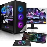 Megaport Komplett Set Gaming PC AMD Ryzen 9 5900X • GeForce RTX4060Ti 16GB • 27" Monitor • Windows 11 • 32GB DDR4 • 1TB M.2 SSD • Wasserkühlung • Tastatur • Maus pc Gaming komplettpaket