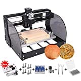 TwoWin Upgraded CNC 3018 Pro M CNC Machine, 3 Achsen CNC Graviermaschine Holz Router Kit GRBL Control DIY Kunststoff Acryl PCB PVC Schnitzfräsmaschine mit Offline Controller