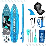 Bluefin Cruise Carbon SUP Board Set | Aufblasbares Stand Up Paddle Board | 6 Zoll Dick | Carbon Fibre Paddel | Kajak Sitz | Komplettes Zubehör…