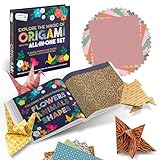 Craft Sensations Origami Papier Buch Deluxe - Origami Faltblätter 16 x 16 CM - Faltanleitungen für Tiere, Blumen und Formen - 140 Faltblätter - Basteln für Kinder und Erwachsene - Origami falten