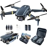 Bürstenlos Super Ausdauer Faltbare Quadcopter Drohne für Anfänger– 40+ Minuten Flugzeit, Wi-Fi FPV Drohne mit 120°Weitwinkel 4K HD Kamera, Bürstenloser Motor