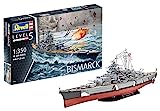 Revell RV05040 REV-05040 Bismarck, das größte und modernste Schlachtschiff Seiner Zeit, Schiffsbausatz 1:350, 71,8cm Maßstabsgetreu Toys, 12 Jahre to 99 Jahre, unlackiert