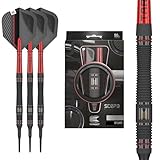 Target Darts Scope Softdarts, 90% Tungsten Dart-Set, Barrel 11-21G | Rote & Schwarze, Dart-Set mit Pixel-Spitzen, Elektronische Darts, Softdarts