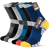 Niofind Socken Herren Damen 43-46 37-42, 6 Paar Baumwolle Sportsocken, Wandersocken, Arbeitssocken, Atmungsaktiv Tennissocken, Laufsocken, Elastische Sneaker mit Dicke Frotteesohle