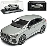 NEW A*U*D*I Q3 F3 RS Sportback Grau Ab 2018 1/43 Minichamps Modell Auto mit individiuellem Wunschkennzeichen