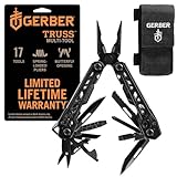 Gerber Multifunktionswerkzeug mit Nylon-Scheide und 17 Funktionen, Truss Multi-tool, Schwarz, 30-001780