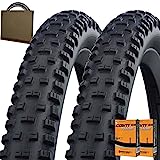 Schwalbe MTB Reifen Tough Tom HS463 26x2.25 | 57-559 schwarz mit AV Schlauch [ 2 STÜCK ]