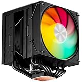 upHere gaming ARGB CPU Cooler,Dual Tower 6 Heat Pipes CPU Kühler,120MM RGB Lüfter,Ohne Entfernen des Lüfters zu Installieren den CPU Kühler,für AMD AM4 AM5/Intel 2011/2066 (X79/X99),PC Kühler,UE2KC6