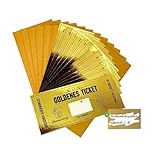 12 pcs goldenes ticket rubbellose wunschgutschein Gutschein zum selber ausfüllen | Gutscheinkarte zu Weihnachten | eburtstagskarte Goldenes Ticket mit Umschlag | Geschenk Idee für Freundin,Mama,Kind