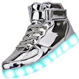 Padgene Herren Damen Leuchtende Blinkende Turnschuhe LED Leuchten Schuhe USB Aufladen Schnürer Schuhe