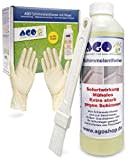 AGO 500ml Schimmelentferner mit Pinsel & Handschuhen – stärker als herkömmliche Sprühreiniger/hochkonzentriertes Anti Schimmel Mittel/Schimmelentferner Fugen Dusche