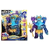 Heroes of Goo Jit Zu Deep GOO Sea King Hydra-Figur mit 3-in-1-Schleim-Power, 3 Köpfen und Licht- & Soundeffekten