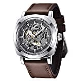 BENYAR - Uhren Herren Uhr Automatik Mechanische Armbanduhr | Lederband | Goldene Bewegung | 45 mm Skeleton Dial | Wasser- und Kratzfest | Elegantes Geschenk für männer