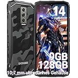 DOOGEE Blade 10 Outdoor Handy Android 14, 9GB+128GB/2TB TF Outdoor Smartphone, 10,7mm Ultradünnes Baustellenhandy, 6,56 Zoll HD+ 90 Hz Outdoor Handy Ohne Vertrag, 5150mAh, 16MP Kamera, NFC/GPS/Face ID