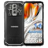 DOOGEE Blade 10 Ultra Outdoor Handy Android 14, 20GB+256GB/2TB TF Outdoor Smartphone Ohne Vertrag, 6.56zoll HD+ Baustellenhandy 10.7mm Ultraldünn, 50MP+8MP, 5150mAh, IP68 Wasserdicht/NFC/Face ID/GPS