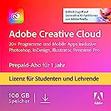 Adobe Creative Cloud All Apps|Student&Teacher|1 Jahr|PC/Mac|Digital Download