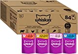 Whiskas Senior 7+ Katzennassfutter Gemischte Auswahl in Gelee, 84 Portionsbeutel, 84x85g (1 Großpackung) – Hochwertiges Katzenfutter nass, für Katzen ab 7 Jahren und älter