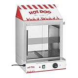 Royal Catering Hot Dog Steamer RCHW 2000 Würstchenwärmer für bis 200 Würstchen 50 Brötchen Warmhaltegerät 2000 W Ablassventil