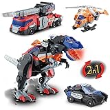 VTech Switch and Go Dinos 3-in-1 Super-T-Rex – Dino-Auto-Transformer – 2-in-1 Spielzeug mit Dinostimme, Geräusch- und Lichteffekten – Für Kinder von 3-8 Jahren, Black