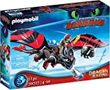 PLAYMOBIL DreamWorks Dragons 70727 Dragon Racing: Hicks und Ohnezahn, Mit Lichtmodul, Ab 4 Jahren