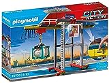 PLAYMOBIL City Action 70770 Elektrischer Portalkran mit Containern, Motor zum Steuern, Ab 4 Jahren