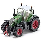 siku 3285, Fendt 724 Vario Traktor, 1:32, Metall/Kunststoff, Grün, Achsschenkellenkung und Kupplung