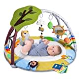 Lupantte Baby Spieldecke,Spielbogen Baby 2 Austauschbaren Bezügen,Spielmatte mit Spielbogen Abnehmbarem Spielzeug,Erlebnisdecke Gym,Krabbeldecke Baby Rutschfest,Erlebnisdecke,Rutschfest