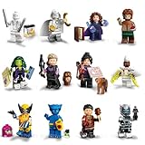 LEGO Marvel Serie 2 Minifiguren: komplettes Set mit 12 Minifiguren: Beast Wolverine Moon Knight Hawkeye - Enthält Kalender Man Capes - Superhelden 71039