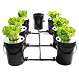 awolsrgiop Hydroponic System, 5 Gallon Hydrokultur DWC Grow System Kit, 20L x 7 Bucket Indoor Hydroponic Anzucht-System Multi Barrel Hydroponic Machine Drip Irrigation System