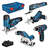 Bosch Professional 12V System Combo Kit: GSR 12V-15 + GST 12V-70 + GKS 12V-26 + GSA 12V-14 + GOP 12V-28 + GLI 12V-80 (inkl. 3x 3.0Ah Akku, Ladegerät GAL 12V-40, XL-BOXX)