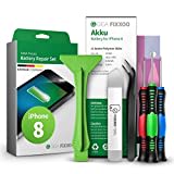 GIGA Fixxoo® Handy Akku Reparatur Set iPhone 8 Akku [inkl. Werkzeug-Kit & Anleitung] - Original Akku Kapazität - Ersatzakku für einen einfachen Austausch - Akku iPhone - iPhone Batterie