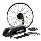 SHIMOST 26 Zoll E-Bike Umbausatz Conversion Kit 36V250W Frontmotor mit 36V15,6Ah Li-ion Batterie Akku für Vorderrad, Integrierte Controller, LCD Anzeige, PAS Sensor