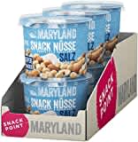 Maryland Snack Nüsse geröstet & gesalzen 275g Becher Vorratspack Erdnüsse, Cashewkerne und Mandeln in Nussmischung Wiederverschließbarer Becher (6 x 275g)