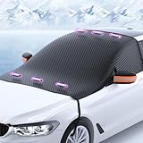 FGMSSOUG Auto Frontscheibenabdeckung für VW T-ROC (2017 2018 2019 2020 2021 2022 2023 2024), Gegen Schnee EIS Frost Staub UV