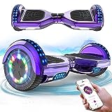 RCB Hoverboards 6,5 Zoll Skateboard Kinder und Jugendliche Hoverboards mit Bluetooth - Led Licht Segway mit Leistungsstarkem Motor Geschenk für Kinder, Lila