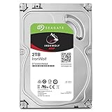 Seagate IronWolf, NAS interne Festplatte 2TB HDD, 3.5 Zoll, 5900 U/Min, CMR, 64 MB Cache, SATA 6GB/s, silber, inkl. 3 Jahre Rescue Service, ST2000VN004