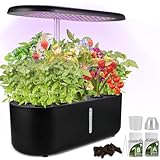 Cieex Hydroponisches Anzuchtsysteme, 3,6 L Wassertank (Pflanzenanzucht Station), LED wachsen Licht 24W, 10 Pods Smart Garden Indoor Kräutergarten Keimungsset Höhenverstellbar für Haushalt und Küche