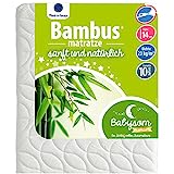 Babysom - Babymatratze Bambus - 60x120cm | Kindermatratze - Naturfaser - Atmungsaktiv - Bezug abziehbar - Luftdurchlässiger Kaltschaum - Geprüft - Höhe 14cm