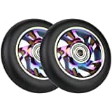 VOKUL 110 mm Pro Scooter Replacement Wheels - Kickscooter Wheels Suitable for Razor/Cox/Albott and Most Freestyle Scooters - Thickened PVC Stunt Scooter Wheels with ABEC-9 Bearings, Pack of 2