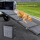 Längste 180cm & Breiteste 50cm Hunderampe,Faltbare Hunderampe Auto mit Rutschfester Teppich,Hunderampe Auto Klappbar für Outdoor Stufen,Hundetreppe Auto für Mittlere & Große Hunde in EIN SUV & LKW