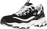 Skechers Herren D'Lites Sneaker, Black Trubuck/White Mesh/Silver Trim, 43 EU