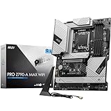 MSI PRO Z790-A MAX WiFi Mainboard, ATX - Unterstützt Intel Core Prozessoren der 12. 13., und 14. Gen., LGA 1700, DDR5 7800+MHz/OC, PCIe 5.0 x16 Slot, 4 x M.2 Gen4 Slots, Wi-Fi 7, 2.5G LAN