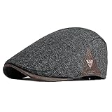 JAOAJ Schiebermütze Herren Barett Cap Herbst Winter,Schirmmützen Cabbie Hunter Hat,Baskenmützen Flat Cap Newsboy Mütze Driving Hüte