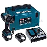 Makita DTW1001RTJ Akku Schlagschrauber 18 V, Ladegerät im Makpac, Schwarz, Blau, mit 2x Akku 5,0 Ah