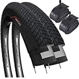 Fincci Fahrradreifen 20 Zoll - Set BMX Reifen 20 x 1.75 Zoll mit Fahrradschlauch 20 Schrader Autoventil Ventil 48 mm, FahrradMantel 47-406 für BMX Kinder Fahrrad, MTB Bike - 2er Pack