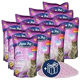 Lyra Pet® | 12 x 5 L = 60 L Lyra Power Clumping Silica Silikat Katzenstreu + Geschenk | Stark Klumpend | Neutralisiert den Geruch | Staubfrei | Sparsam im Gebrauch | Nachfüllen statt Neufüllen