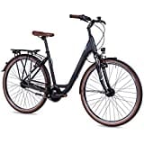 Airtracks Damen City Fahrrad 28 Zoll Citybike LS CI.2820W Trekking Bike Cityrad Shimano Nexus 7 Gang Nabenschaltung Nabendynamo Schwarz Matt - 50cm Körpergröße 165-180cm