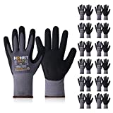 Arbeitshandschuhe - HPHST SF001TS Handschuhe 12 Paar Montagehandschuhe für Damen und Herren Gloves Ergonomisches Design Smart Touch Gartenhandschuhe Größe 9/L