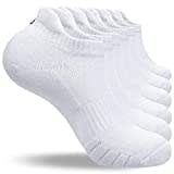 anqier 6 Paar Sneaker Socken Herren 43-46 39-42 35-38 47-50 Baumwolle Sportsocken Damen Gepolsterte Laufsocken Schwarz Weiß Grau Atmungsaktiv Kurz socken